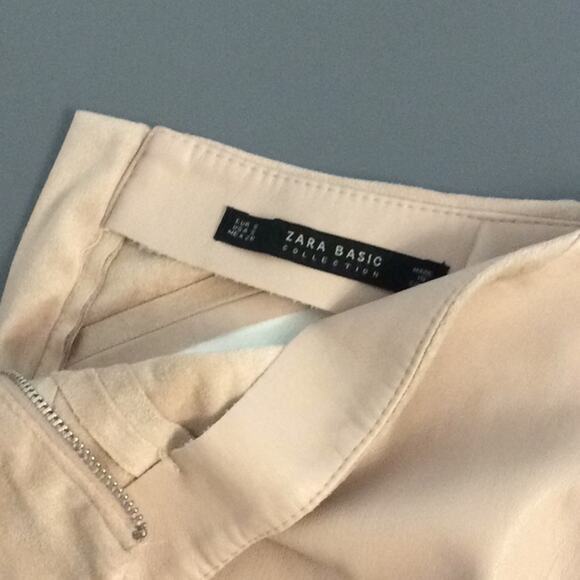 Zara Basic Collection Faux Suede/Leather Mini Skirt - Picture 3 of 3